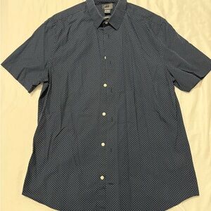 H&M Dark Blue Patterned Casual Shirt